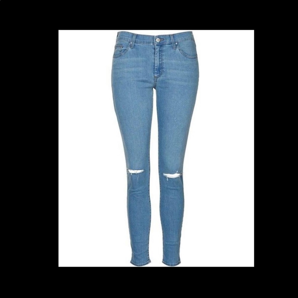 Top Shop Leigh distressed blue jeans 30x32